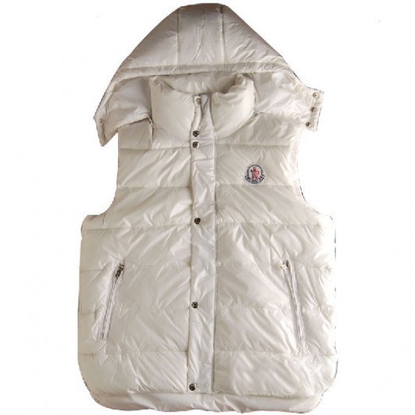 Moncler Donna Down gilet Bianco Presa M53